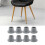 Shower Chair Feet Gray Rubber Tips 8 Pack 4