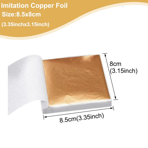 Copper Leaf Foil Sheets 3.15 x 3.35 Inches 100 Pcs 1