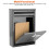 Wall-Mounted Locking Mailbox with Post and 2 Keys 4