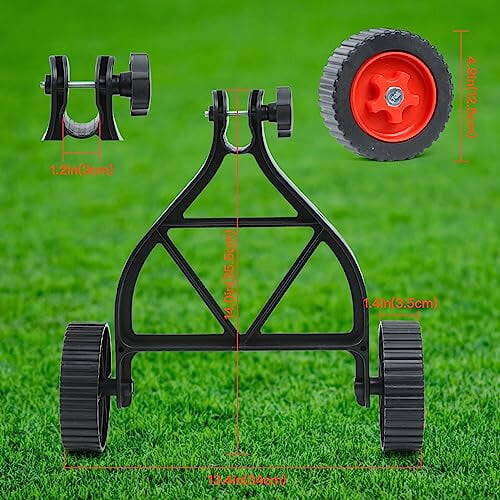 String Trimmer Wheel Attachment Adjustable Support Wheels 1