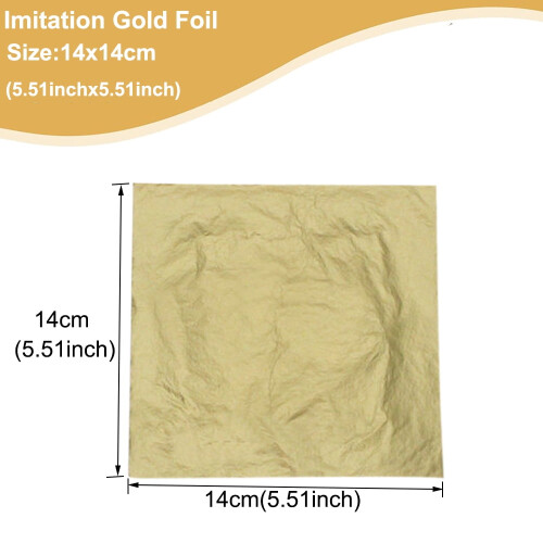 Golden Leaf Foil Sheets 5.5 x 5.5 Inches 100 Pcs 1