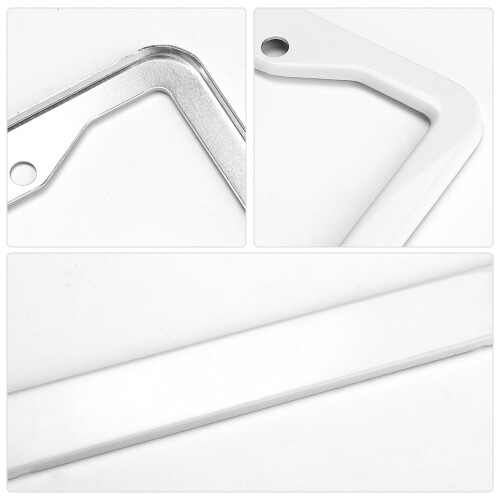 Floral Leaf License Plate Frames Stainless Aluminum 2 pcs 2