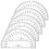 Plastic Protractor 180 Degrees 5pcs 7