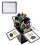 3D Doctor's Hat Greeting Card Black Hollow-Out Graduation 2