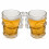 Beer Mug Drinking Glasses with Handle Set of 2 Heavy Base 6