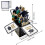 3D Doctor's Hat Greeting Card Black Hollow-Out Graduation 3
