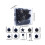 Flocked Blue Christmas Ornaments 24 Pack 3