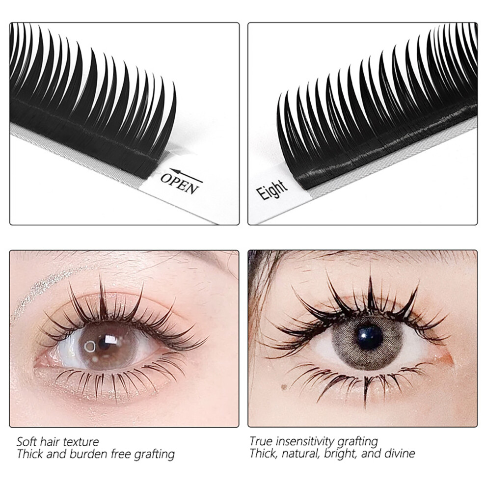Dachuang Beauty (8Mm) 10 Rows C Curl Fan Lashes For Beginners