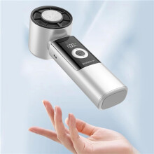 Tragbarer, Wiederaufladbarer und Faltbarer Ventilator mit Leisem Geräuschpegel - Ideal für Drinnen und Draußen im Sommer.
