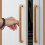 Wooden Drawer Knobs Round Bridge Style Beech 4 pcs 128mm 4