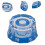 Guitar Knobs Blue 6mm Shaft 4 Pieces 6