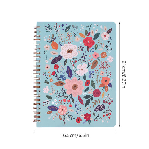 Spiral-Bound A5 Journal Notebook College Ruled Hardcover 2