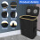Foldable Kitchen Recycling Bin 140L with Lid and Removable 4