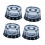 Guitar Knobs Clear Black 6mm Shaft 4 Pieces 2