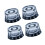 Guitar Knobs Clear Black 6mm Shaft 4 Pieces 5