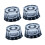 Guitar Knobs Clear Black 6mm Shaft 4 Pieces 3