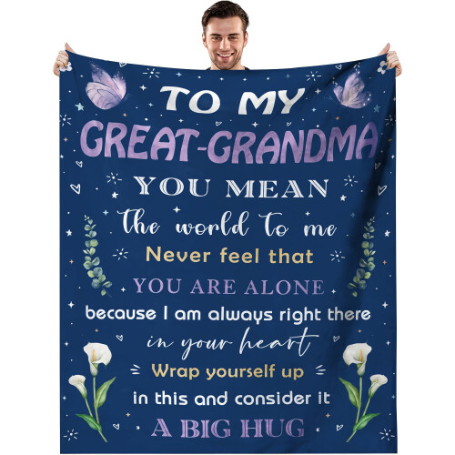 Knitted Polyester Throw Blanket 65x80 inches Floral 1