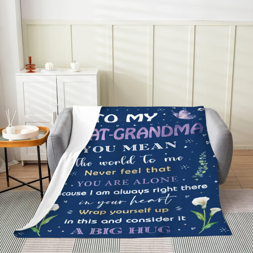Knitted Polyester Throw Blanket 65x80 inches Floral 2