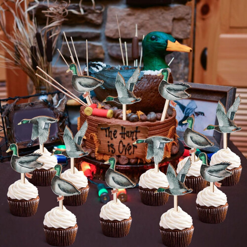 Duck Cupcake Toppers Wooden 16pcs 2