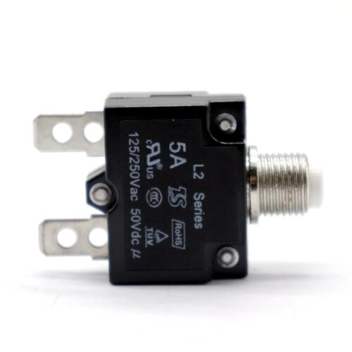 5 Amp Circuit Breaker Push-Button Reset Clear Housing 2
