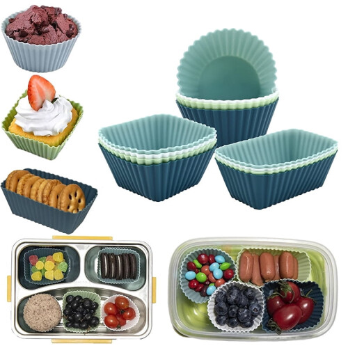 Silicone Cupcake Liners Non-Stick 4/10/12 Pcs 1