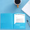 3-Hole Pocket Folder Blue Heavy Duty Plastic 5