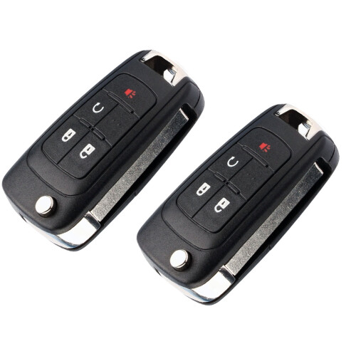 Replacement Remote Key Fob with Chip 4-Button 1