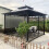 Mosquito Netting for Gazebo Patio 4-Panel Black 6