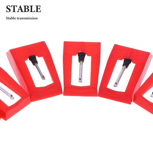 Vinyl Record Player Needle Stylus Red 7 pcs 2