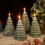 Flameless LED Christmas Tree Candles Green 2 Pcs 2