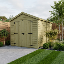 8 x 16 Apex Shed Tanalised (Double Door, No Windows)