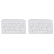 2X -Tangentbord Bärbart Tangentbord för Tablet PC Tablet-Speltillbehör Vit