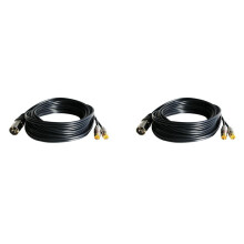 2X Audio RCA Kabel 2RCA Hane Till XLR 3 Stift Hane KanonföRstärkare Mixerplugg AV-Kabel XLR Till Dubbel RCA Kabel 2M