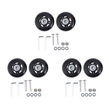 6 Set Bagage ResväSka ErsäTtningshjul Axlar och Skiftnyckel Reparationsset OD 68Mm