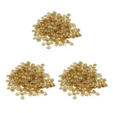 1500 St 6 mm Guldfärgade Blompärlor för Smycketillverkning