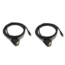 2X USB C Till VGA-Kabel 5,9 Fot/1,8 M, USB Typ C Till VGA-Kabel, Lämplig för USB 3.1-Enheter - Lämplig för , Etc.
