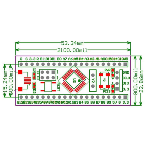 3X ST-Link V2 Programming Unit Emulator Downloader + 40Pin STM32F103C6T6 ARM STM32 SWD Minimum Moderkort Micro-USB 2