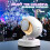 Automatic Bubble Machine Bubble Blowing Toy with Lights Electric Rotatable Bubble Blower for Outdoor Party Wedding B 8