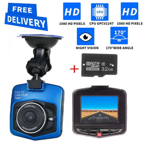 AggXPF Car Dash Camera with 32GB Card Night Vision G-Sensor