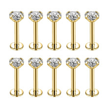 Lip Labret Rings Set with Zircon for Monroe Medusa Helix