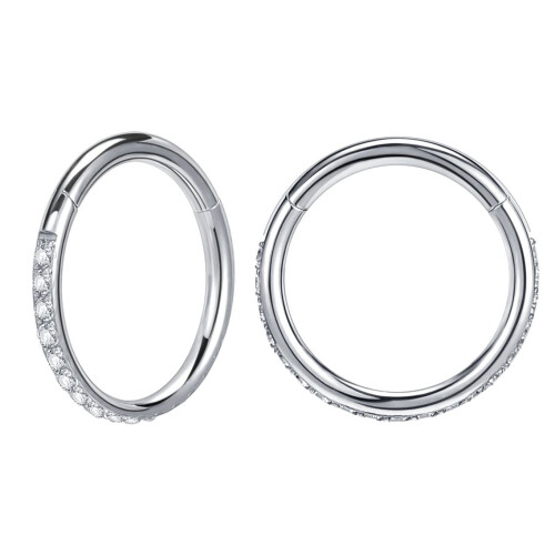 Titanium Nose Septum Clicker Hoop 16G