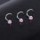 Heart Nose Piercing Stud with CZ 6 Pieces 5