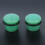 Green Single Flared Ear Plug Tunnel Natural Stone 2 Pcs 2