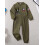 Macacão infantil de manga comprida verde militar 1