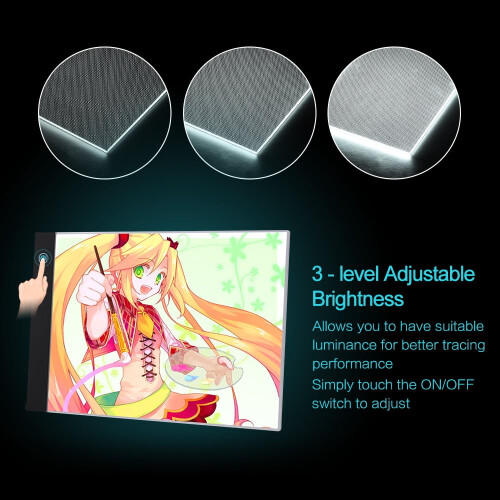 LED Light Pad A4 Ultra-thin USB-powered 3-level brightness 2