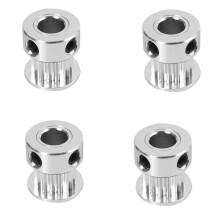 4X Aluminium GT2 16 TäNder 6 mm Borrning Kamremskiva FläNs Synkronhjul för 3D-Skrivare