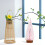 Mini pink snow Christmas tree with wooden base 5