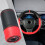 Hand-sewn leather steering wheel cover black 38cm 2