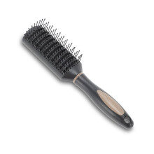 Vented Hair Brush Black Ball-Tipped Bristles 1 Pack