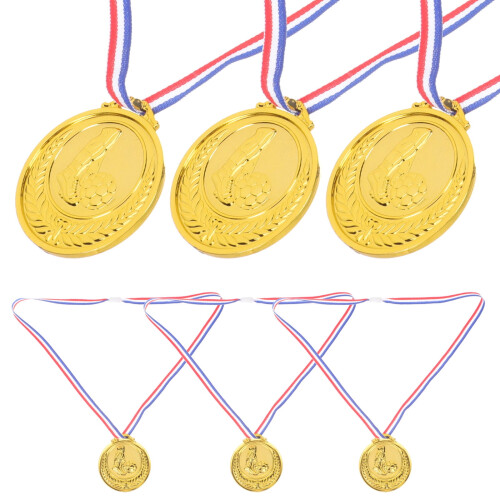 Bronze Soccer Medals Gold Award 6 pcs 2
